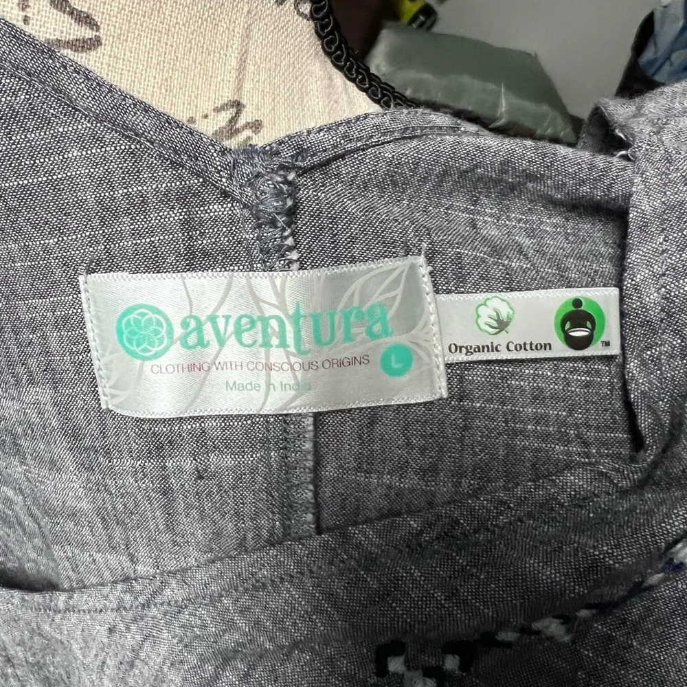 Aventura 100% Organic Cotton Sleeveless Top Fair Trade size Large - Picture 6 of 6